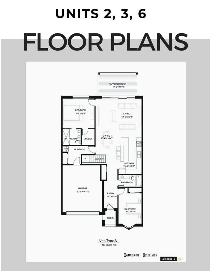 Richmond Woods — floor plan, units 2, 3, 6
