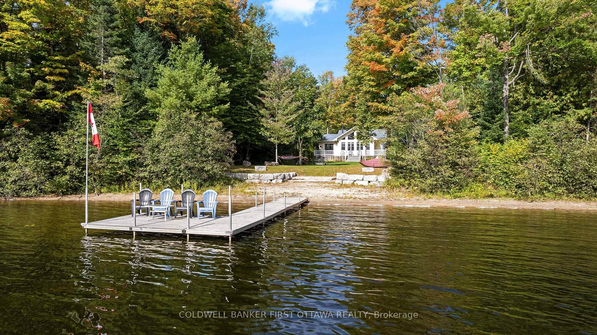 Lakefront bungalow home on private 1.8 acres