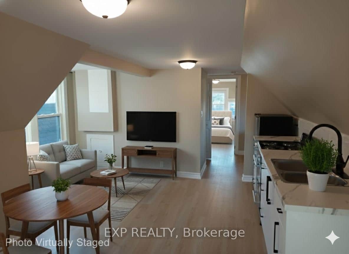 Virtually Staged Living/Dining Room Rendering