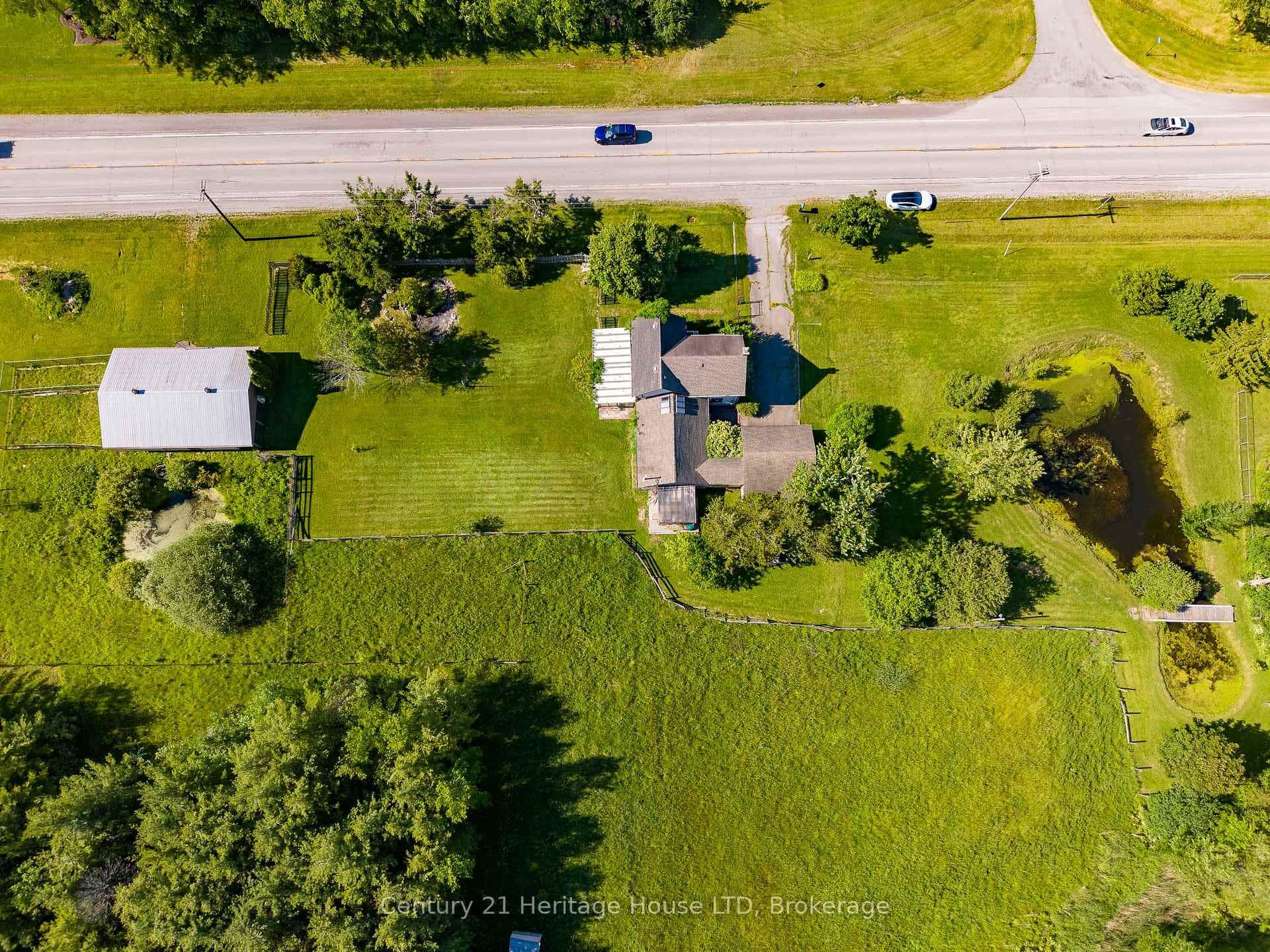 Aerial view of the property
