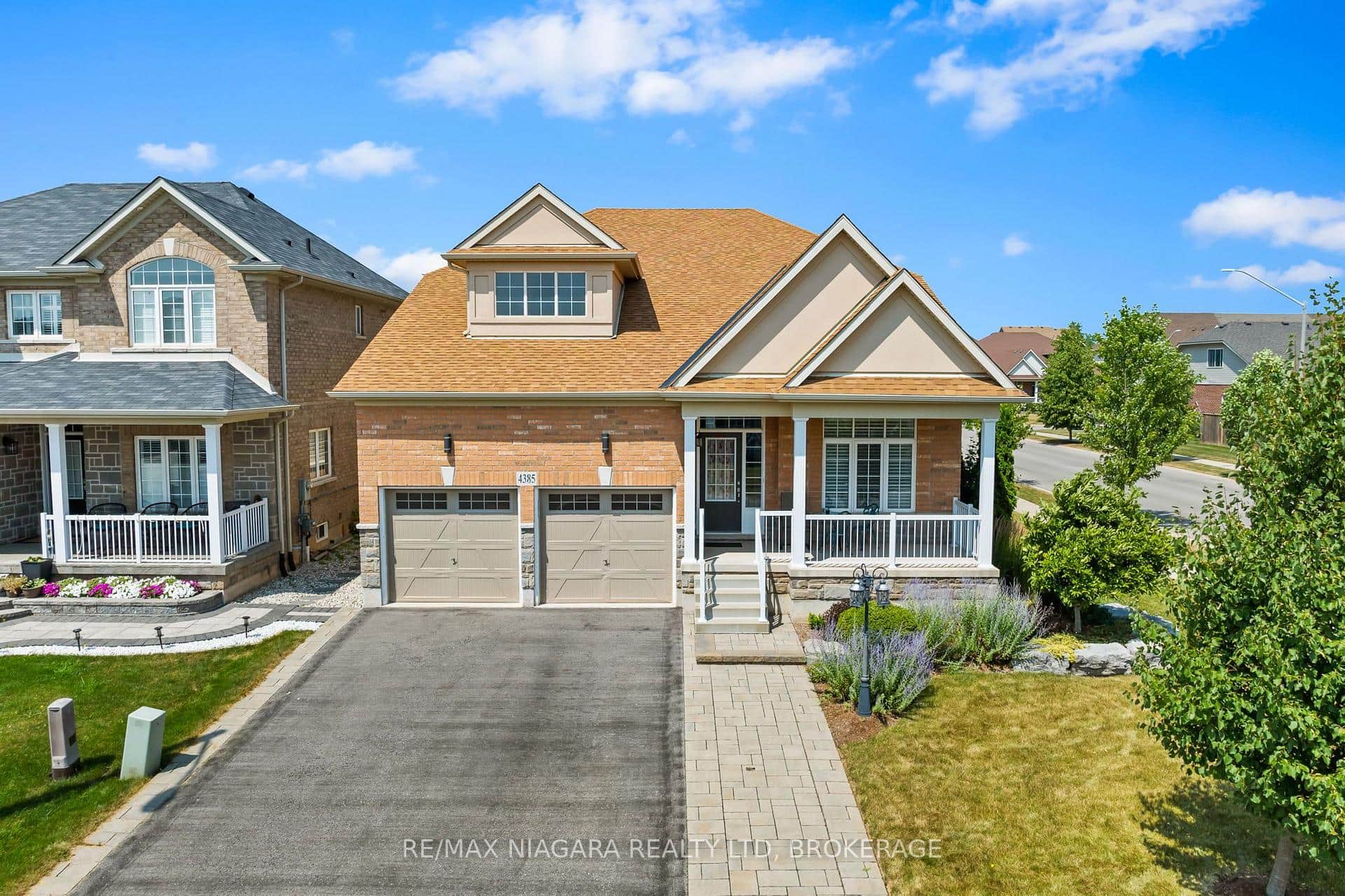 Front exterior with double garage