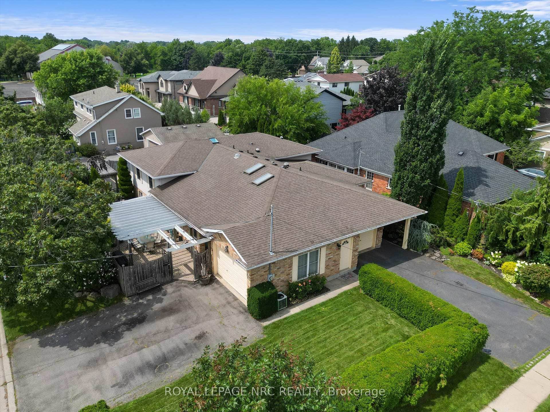 Over view of the 2 attached homes, A & B.