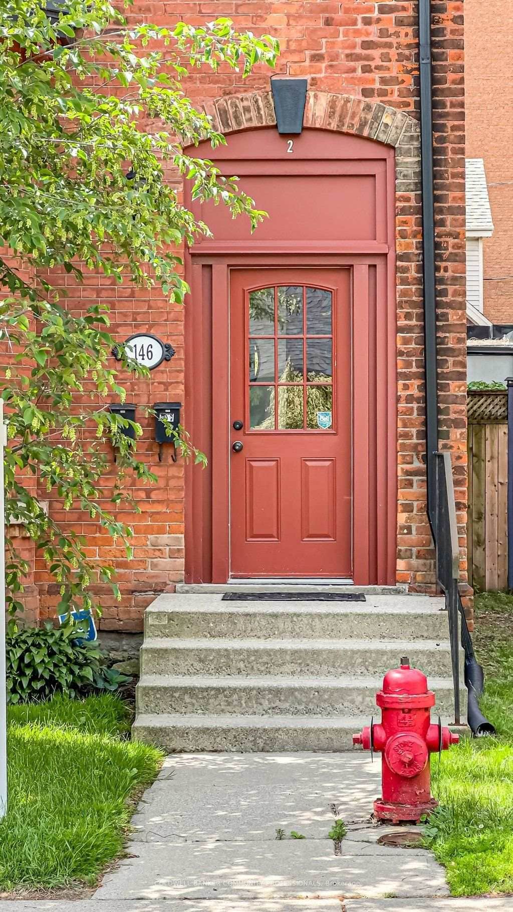 Private entrance to Unit 2 located at the front.